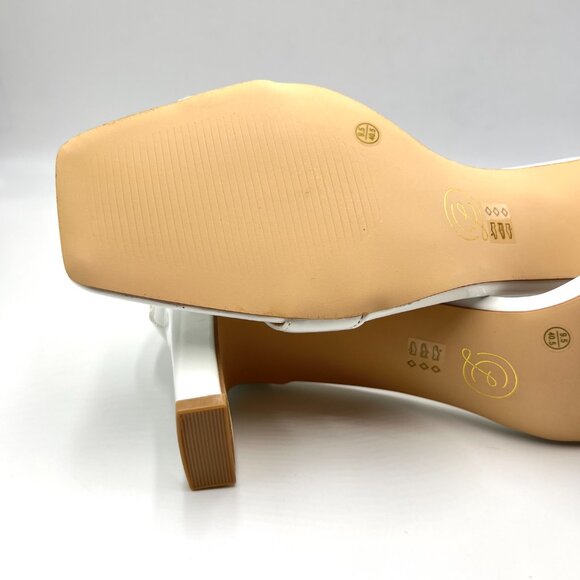 Chinese Laundry Womens Size 9.5 Yara White Patent Heels‎ Dress Sandals Shoes New - Picture 10 of 14